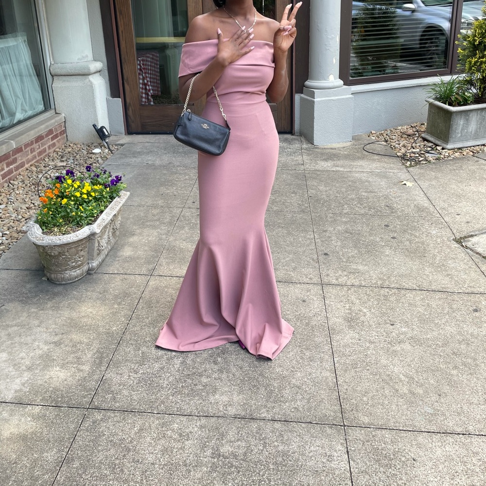 Women’s formal mermaids cut dress in Dusty Rose